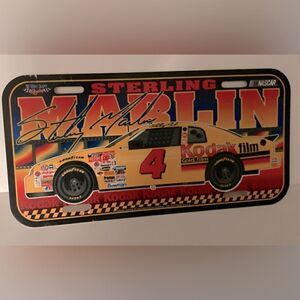 Sterling Marlin #4 Nascar Plastic License Plate NWT